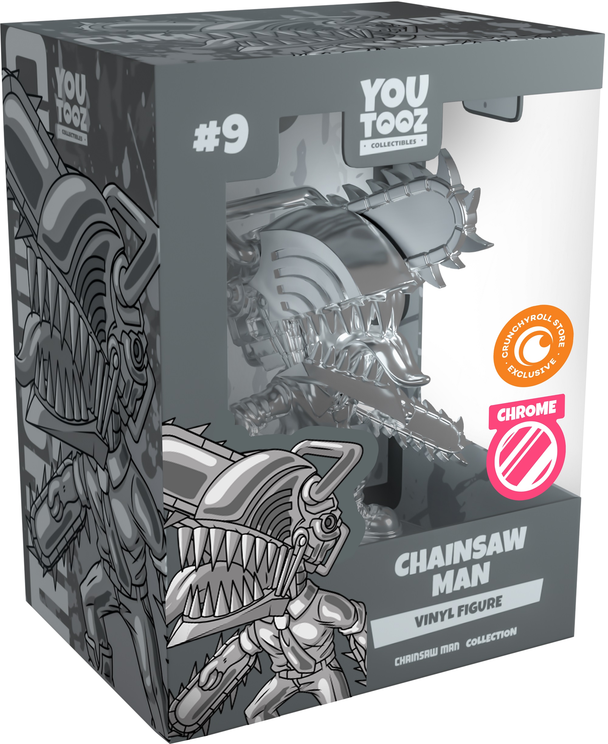 Chainsaw Man - Bloody Denji Sliver Chrome Exclusive Vinyl Figure image count 1